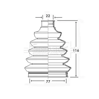 Joint-soufflet, arbre de commande BORG & BECK BCB2346