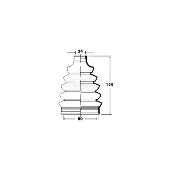 Joint-soufflet, arbre de commande BORG & BECK OEM 13291734