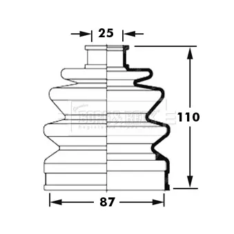 Joint-soufflet, arbre de commande BORG & BECK BCB2387