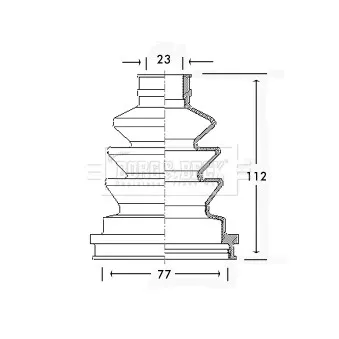 Joint-soufflet, arbre de commande BORG & BECK BCB2532