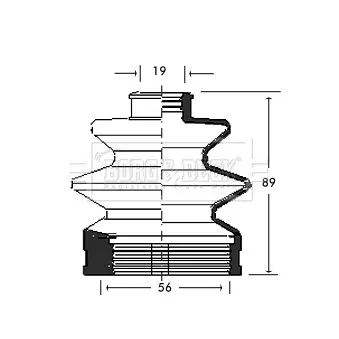 Joint-soufflet, arbre de commande BORG & BECK BCB2723