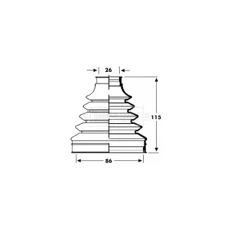 Joint-soufflet, arbre de commande BORG & BECK BCB2799 pour FORD TRANSIT 2.4 DI - 120cv