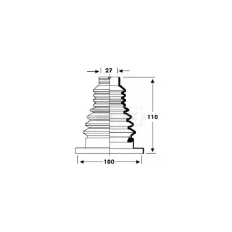 Joint-soufflet, arbre de commande BORG & BECK BCB2804 pour VOLKSWAGEN GOLF 3.2 R32 4motion - 241cv