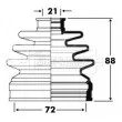 Joint-soufflet, arbre de commande BORG & BECK [BCB2813]