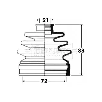 BORG & BECK BCB2813 - Joint-soufflet, arbre de commande