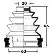 Joint-soufflet, arbre de commande BORG & BECK [BCB2817]