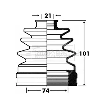 Joint-soufflet, arbre de commande BORG & BECK OEM GJ0122540