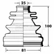 Joint-soufflet, arbre de commande BORG & BECK [BCB2845]