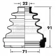 Joint-soufflet, arbre de commande BORG & BECK [BCB2853]