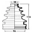 Joint-soufflet, arbre de commande BORG & BECK [BCB2874]