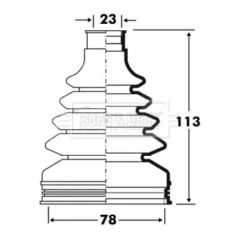 Joint-soufflet, arbre de commande BORG & BECK BCB2886