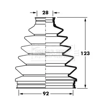 BORG & BECK BCB6014 - Joint-soufflet, arbre de commande
