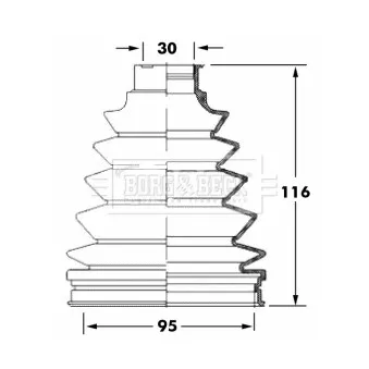 BORG & BECK BCB6051 - Joint-soufflet, arbre de commande