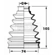 Joint-soufflet, arbre de commande BORG & BECK [BCB6059]