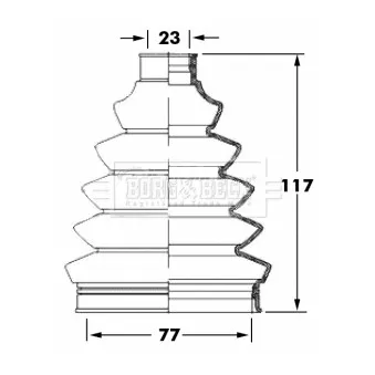 Joint-soufflet, arbre de commande BORG & BECK BCB6068 pour OPEL MERIVA 1.8 - 125cv