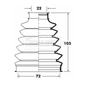 BORG & BECK BCB6073 - Joint-soufflet, arbre de commande