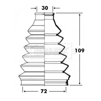 Joint-soufflet, arbre de commande BORG & BECK OEM 3293C0