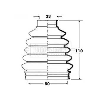 BORG & BECK BCB6096 - Joint-soufflet, arbre de commande