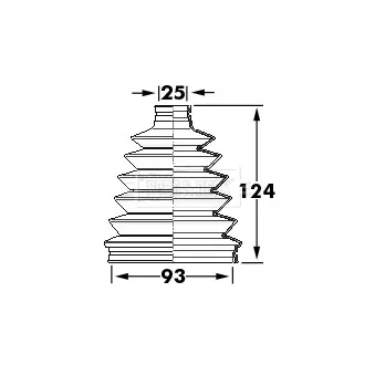 Joint-soufflet, arbre de commande BORG & BECK OEM 44018S9A010