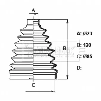 BORG & BECK BCB6148 - Joint-soufflet, arbre de commande