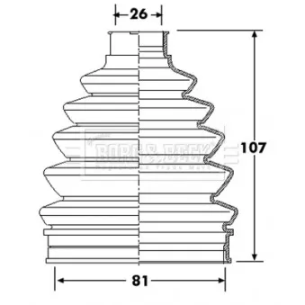 Joint-soufflet, arbre de commande BORG & BECK BCB6215 pour MERCEDES-BENZ CLASSE A A 170 - 116cv