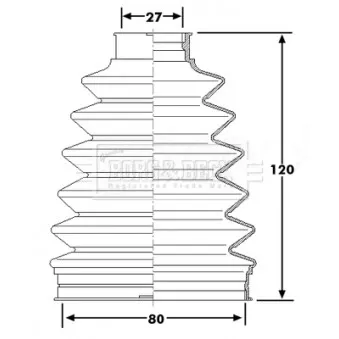 Joint-soufflet, arbre de commande BORG & BECK BCB6230 pour RENAULT MEGANE 1.5 dCi - 86cv