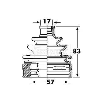 BORG & BECK BCB6239 - Joint-soufflet, arbre de commande