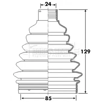 BORG & BECK BCB6246 - Joint-soufflet, arbre de commande