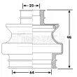 Joint-soufflet, arbre de commande BORG & BECK [BCB6263]