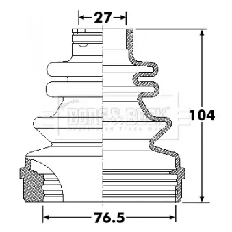 Joint-soufflet, arbre de commande BORG & BECK BCB6308