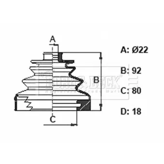 BORG & BECK BCB6322 - Joint-soufflet, arbre de commande