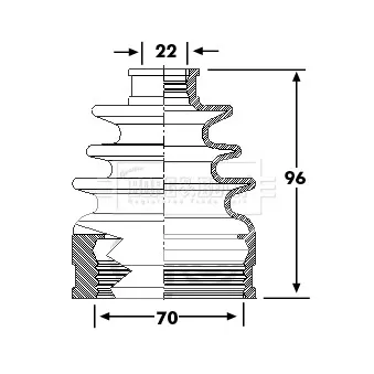 Joint-soufflet, arbre de commande BORG & BECK OEM C9741JD0JB