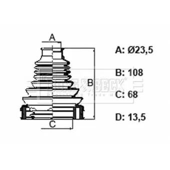 BORG & BECK BCB6325 - Joint-soufflet, arbre de commande