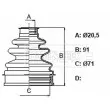 Joint-soufflet, arbre de commande BORG & BECK [BCB6349]