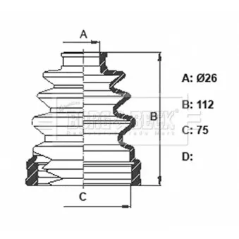 Joint-soufflet, arbre de commande BORG & BECK BCB6354