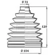 Joint-soufflet, arbre de commande BORG & BECK [BCB6356]