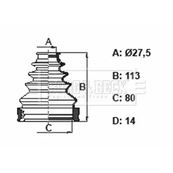 BORG & BECK BCB6393 - Joint-soufflet, arbre de commande