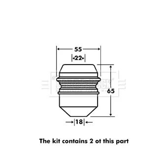 Kit de protection contre la poussière, amortisseur BORG & BECK BPK7119