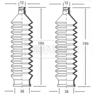 BORG & BECK BSG3013 - Joint-soufflet, direction