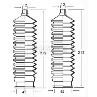 BORG & BECK BSG3139 - Joint-soufflet, direction