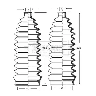 Joint-soufflet, direction BORG & BECK OEM 9014620096