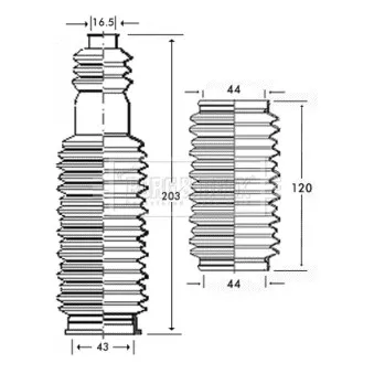 Joint-soufflet, direction BORG & BECK BSG3248