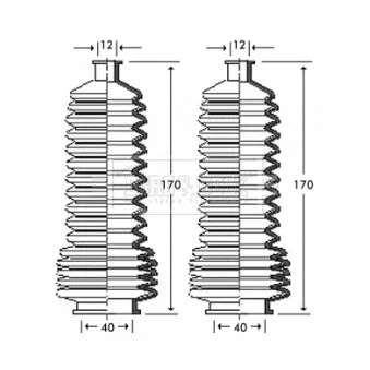 Joint-soufflet, direction BORG & BECK OEM 7701469486