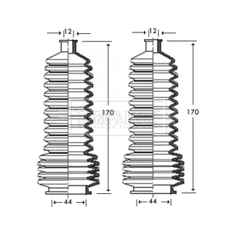 Joint-soufflet, direction BORG & BECK OEM 7701469487