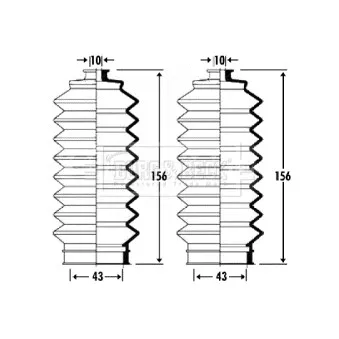 Joint-soufflet, direction BORG & BECK BSG3305