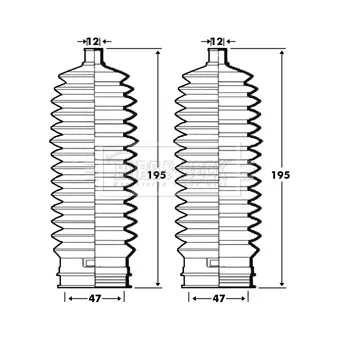 Joint-soufflet, direction BORG & BECK BSG3306