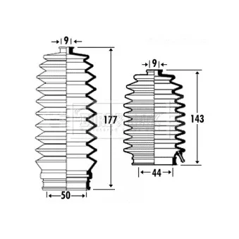 Joint-soufflet, direction BORG & BECK BSG3313