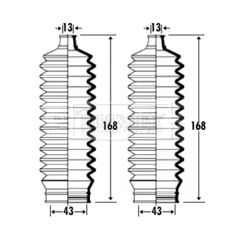 Joint-soufflet, direction BORG & BECK OEM 5652802000