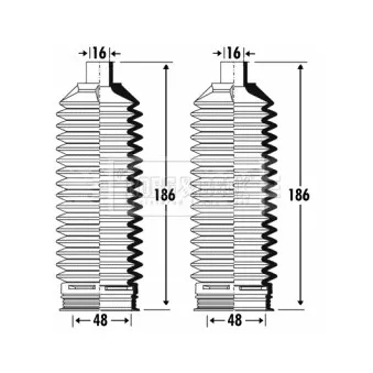 BORG & BECK BSG3318 - Joint-soufflet, direction