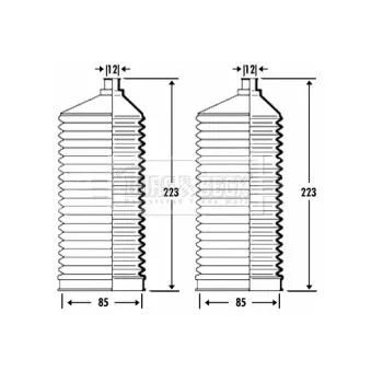 Joint-soufflet, direction BORG & BECK BSG3336